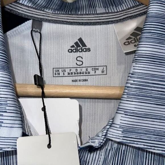 Adidas blue and white sleeveless golf or tennis polo size small NWT - Picture 4 of 8